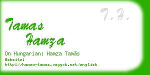 tamas hamza business card
