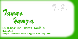 tamas hamza business card